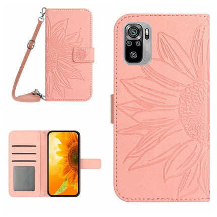 Skin Feel Sun Flower Pattern Flip Leather Phone Case with Lanyard, For Xiaomi Redmi Note 9 Pro 4G / Note 9 Pro Max / Note 9S / Poco M2 Pro, For Xiaomi Redmi Note 10 4G / Note 10S