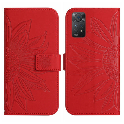 Skin Feel Sun Flower Pattern Flip Leather Phone Case with Lanyard, For Xiaomi Redmi Note 11 Global / Note 11s, For Xiaomi 11T / 11T Pro