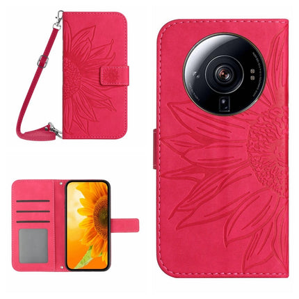 Skin Feel Sun Flower Pattern Flip Leather Phone Case with Lanyard, For Xiaomi 12S Ultra, For Xiaomi 12T / 12T Pro