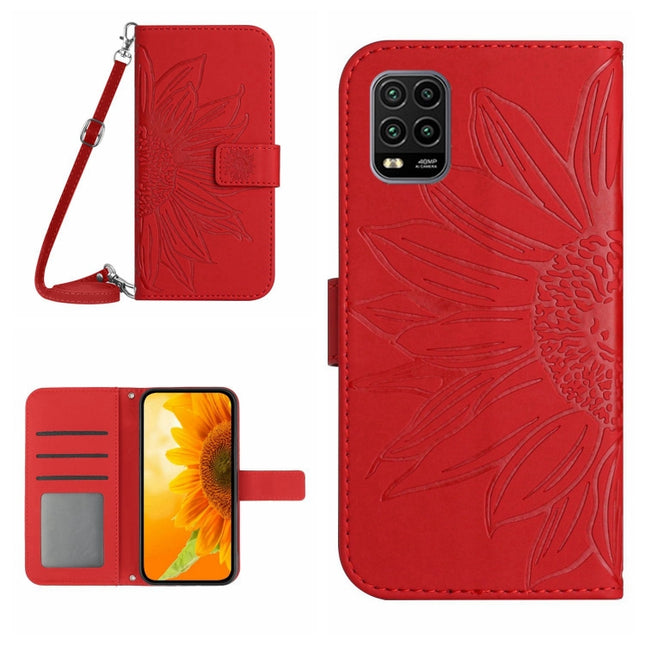 Skin Feel Sun Flower Pattern Flip Leather Phone Case with Lanyard, For Xiaomi Mi 10 Lite, For Xiaomi Mi 10 / Mi 10 Pro