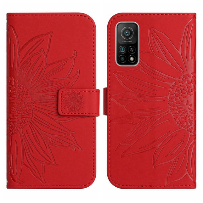 Skin Feel Sun Flower Pattern Flip Leather Phone Case with Lanyard, For Xiaomi Mi 10T / 10T Pro, For Xiaomi Mi 11