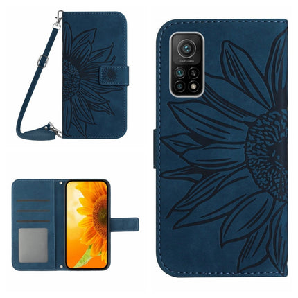 Skin Feel Sun Flower Pattern Flip Leather Phone Case with Lanyard, For Xiaomi Mi 10T / 10T Pro, For Xiaomi Mi 11