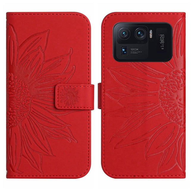 Skin Feel Sun Flower Pattern Flip Leather Phone Case with Lanyard, For Xiaomi Mi 11 Ultra, For Xiaomi Mi Note 10 / Note 10 Pro / CC9 Pro