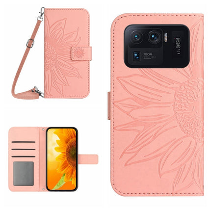 Skin Feel Sun Flower Pattern Flip Leather Phone Case with Lanyard, For Xiaomi Mi 11 Ultra, For Xiaomi Mi Note 10 / Note 10 Pro / CC9 Pro