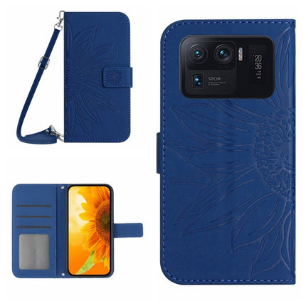 Skin Feel Sun Flower Pattern Flip Leather Phone Case with Lanyard, For Xiaomi Mi 11 Ultra, For Xiaomi Mi Note 10 / Note 10 Pro / CC9 Pro
