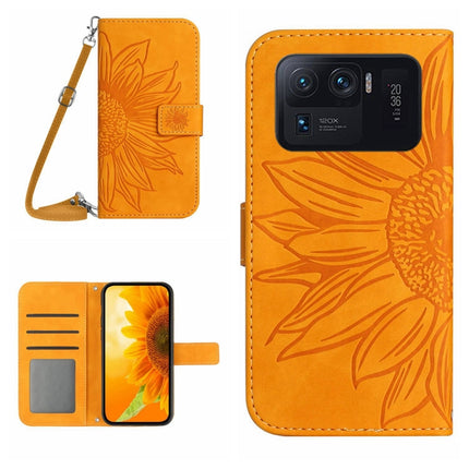 Skin Feel Sun Flower Pattern Flip Leather Phone Case with Lanyard, For Xiaomi Mi 11 Ultra, For Xiaomi Mi Note 10 / Note 10 Pro / CC9 Pro