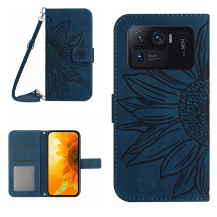 Skin Feel Sun Flower Pattern Flip Leather Phone Case with Lanyard, For Xiaomi Mi 11 Ultra, For Xiaomi Mi Note 10 / Note 10 Pro / CC9 Pro