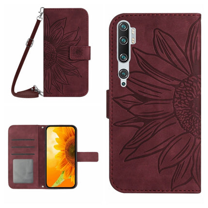Skin Feel Sun Flower Pattern Flip Leather Phone Case with Lanyard, For Xiaomi Mi 11 Ultra, For Xiaomi Mi Note 10 / Note 10 Pro / CC9 Pro