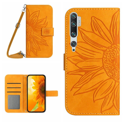 Skin Feel Sun Flower Pattern Flip Leather Phone Case with Lanyard, For Xiaomi Mi 11 Ultra, For Xiaomi Mi Note 10 / Note 10 Pro / CC9 Pro