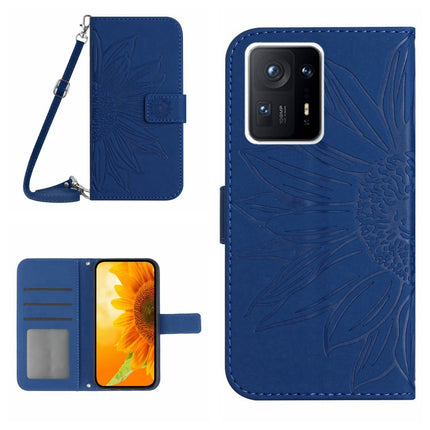 Skin Feel Sun Flower Pattern Flip Leather Phone Case with Lanyard, For Xiaomi Redmi Mi Note 10 Lite, For Xiaomi Mi Mix 4