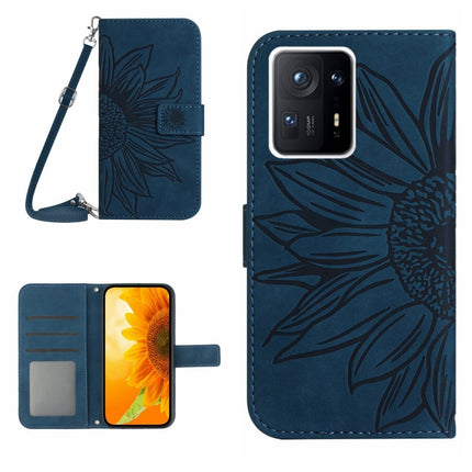 Skin Feel Sun Flower Pattern Flip Leather Phone Case with Lanyard, For Xiaomi Redmi Mi Note 10 Lite, For Xiaomi Mi Mix 4