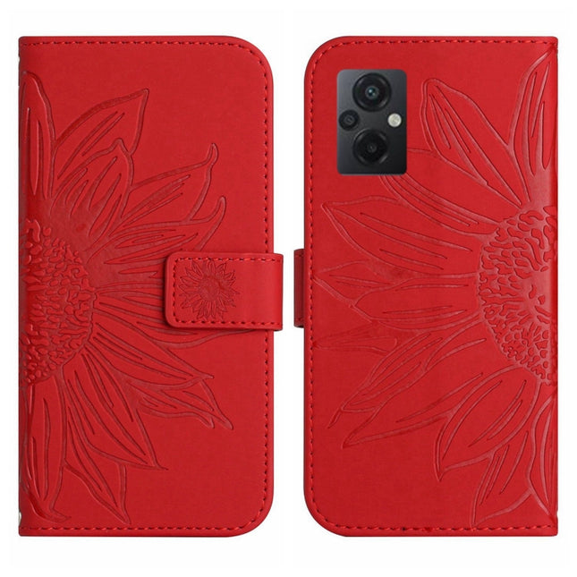 Skin Feel Sun Flower Pattern Flip Leather Phone Case with Lanyard, For Xiaomi Poco M5 / Poco M4 5G, For Xiaomi Poco M5S