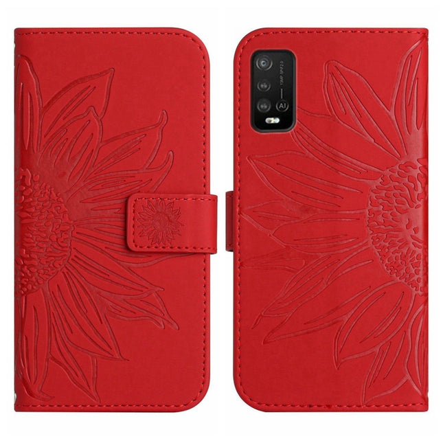 Skin Feel Sun Flower Pattern Flip Leather Phone Case with Lanyard, For Wiko Power U10 / U20, For Wiko Power U30
