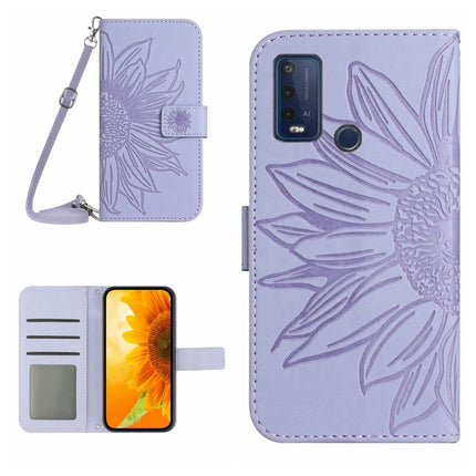 Skin Feel Sun Flower Pattern Flip Leather Phone Case with Lanyard, For Wiko Power U10 / U20, For Wiko Power U30