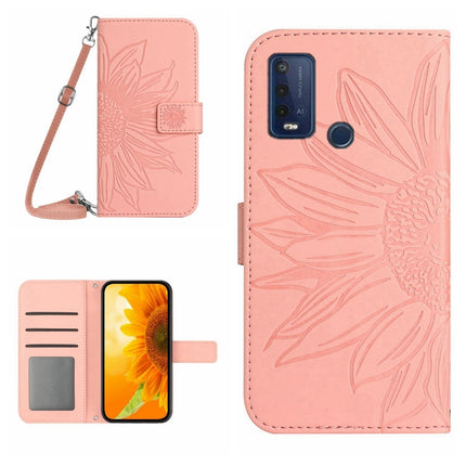 Skin Feel Sun Flower Pattern Flip Leather Phone Case with Lanyard, For Wiko Power U10 / U20, For Wiko Power U30