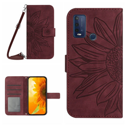 Skin Feel Sun Flower Pattern Flip Leather Phone Case with Lanyard, For Wiko Power U10 / U20, For Wiko Power U30