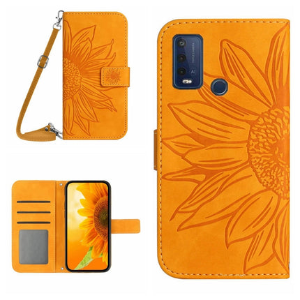 Skin Feel Sun Flower Pattern Flip Leather Phone Case with Lanyard, For Wiko Power U10 / U20, For Wiko Power U30