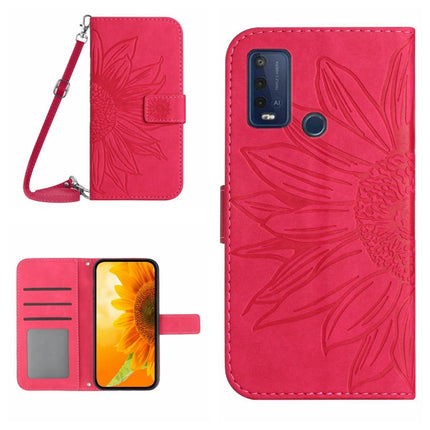 Skin Feel Sun Flower Pattern Flip Leather Phone Case with Lanyard, For Wiko Power U10 / U20, For Wiko Power U30