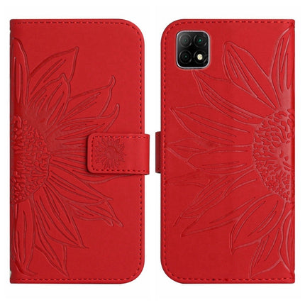 Skin Feel Sun Flower Pattern Flip Leather Phone Case with Lanyard, For Wiko T3, For Wiko T10