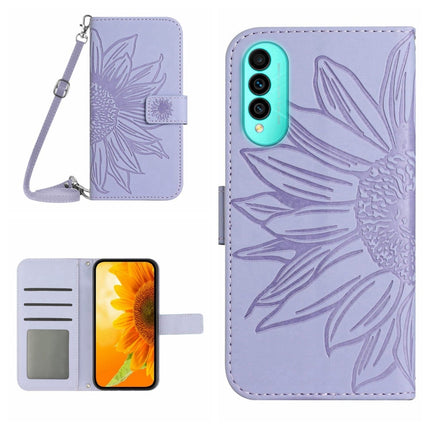 Skin Feel Sun Flower Pattern Flip Leather Phone Case with Lanyard, For Wiko T50, For Google Pixel 6