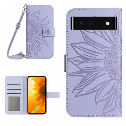 Skin Feel Sun Flower Pattern Flip Leather Phone Case with Lanyard, For Google Pixel 6 Pro, For Google Pixel 6A