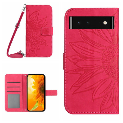 Skin Feel Sun Flower Pattern Flip Leather Phone Case with Lanyard, For Google Pixel 6 Pro, For Google Pixel 6A