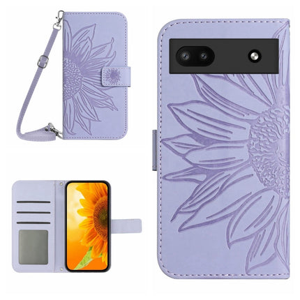 Skin Feel Sun Flower Pattern Flip Leather Phone Case with Lanyard, For Google Pixel 6 Pro, For Google Pixel 6A