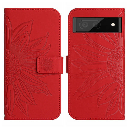 Skin Feel Sun Flower Pattern Flip Leather Phone Case with Lanyard, For Google Pixel 7, For Google Pixel 7 Pro
