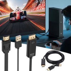 HDMI to USB+DisplayPort Adapter Cable with Power Supply, Length: 1.8m, 180cm