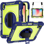 For iPad 10th Gen 10.9 2022 / Navy+Yellow Green
