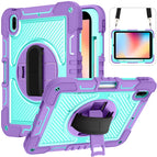 For iPad 10th Gen 10.9 2022 / Purple + Mint Green