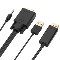 VGA to DisplayPort Adapter Cable with Audio Band Power Supply, Length: 1.8m