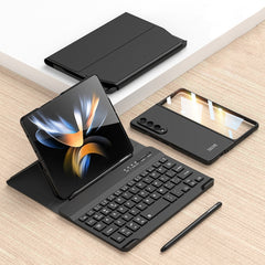 Magnetic Folding Bluetooth Keyboard Leather Case