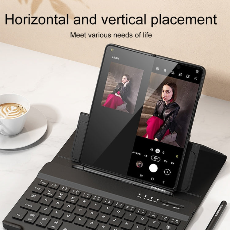 Magnetic Folding Bluetooth Keyboard Leather Case