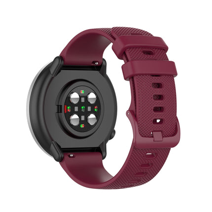 For Polar Ignite 20mm Small Plaid Texture Silicone Wrist Strap Watchband, 20mm