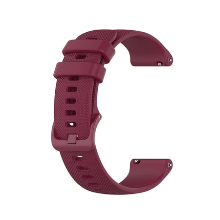 For Polar Ignite 20mm Small Plaid Texture Silicone Wrist Strap Watchband, 20mm