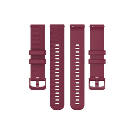 For Polar Ignite 20mm Small Plaid Texture Silicone Wrist Strap Watchband, 20mm