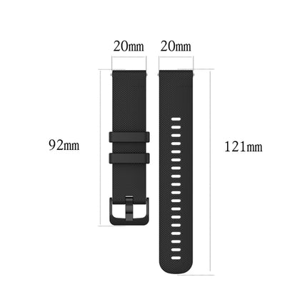 For Polar Ignite 20mm Small Plaid Texture Silicone Wrist Strap Watchband, 20mm