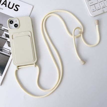 Crossbody Lanyard Elastic Silicone Card Holder Phone Case, For iPhone 11 Pro