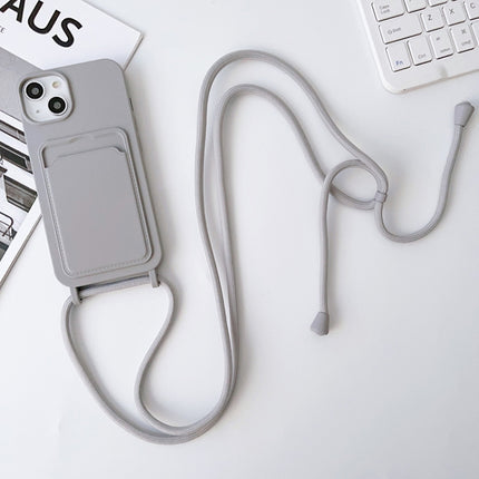 Crossbody Lanyard Elastic Silicone Card Holder Phone Case, For iPhone 11 Pro