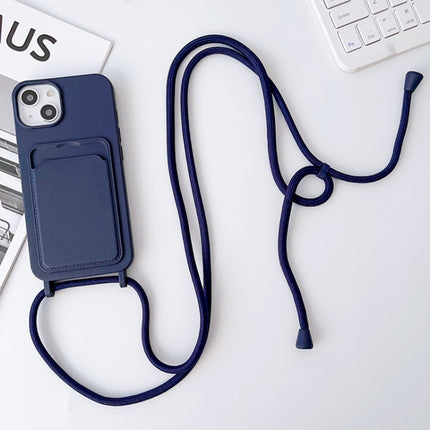 Crossbody Lanyard Elastic Silicone Card Holder Phone Case, For iPhone 11 Pro
