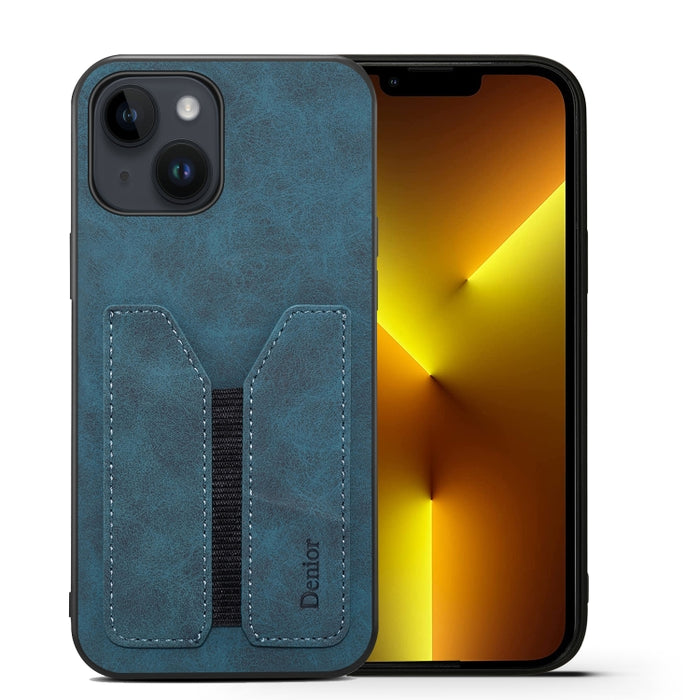 Denior DV Elastic Card PU Back Cover Phone Case, For iPhone 14, For iPhone 14 Plus, For iPhone 14 Pro, For iPhone 14 Pro Max, For iPhone 13 mini, For iPhone 13