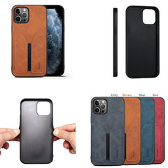 Denior DV Elastic Card PU Back Cover Phone Case, For iPhone 13 Pro, For iPhone 13 Pro Max, For iPhone 12 mini, For iPhone 12 / 12 Pro, For iPhone 12 Pro Max, For iPhone 11