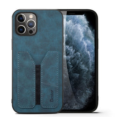 Denior DV Elastic Card PU Back Cover Phone Case, For iPhone 13 Pro, For iPhone 13 Pro Max, For iPhone 12 mini, For iPhone 12 / 12 Pro, For iPhone 12 Pro Max, For iPhone 11