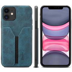 Denior DV Elastic Card PU Back Cover Phone Case, For iPhone 13 Pro, For iPhone 13 Pro Max, For iPhone 12 mini, For iPhone 12 / 12 Pro, For iPhone 12 Pro Max, For iPhone 11