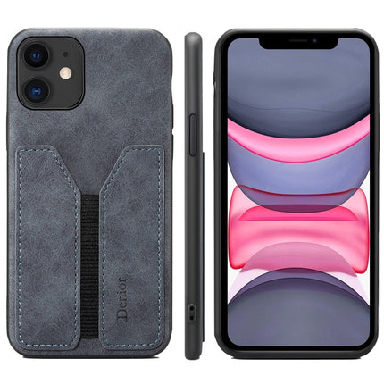 Denior DV Elastic Card PU Back Cover Phone Case, For iPhone 13 Pro, For iPhone 13 Pro Max, For iPhone 12 mini, For iPhone 12 / 12 Pro, For iPhone 12 Pro Max, For iPhone 11