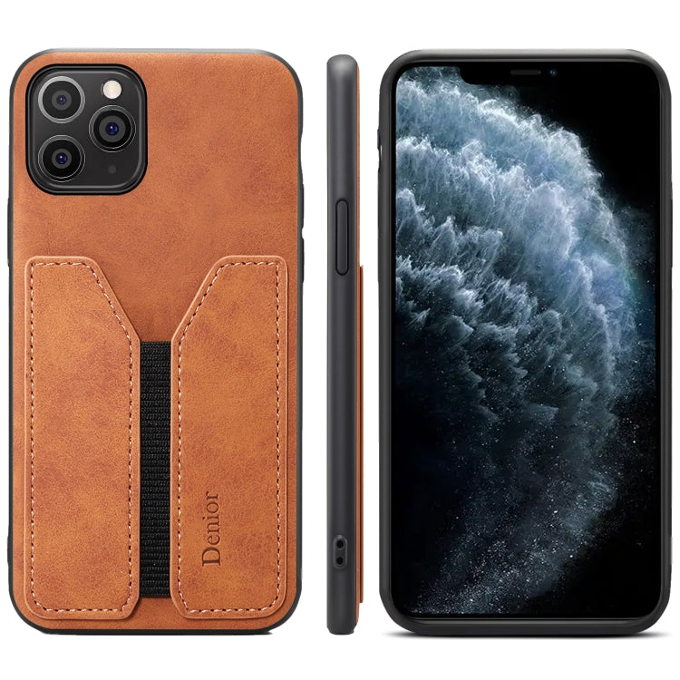 Denior DV Elastic Card PU Back Cover Phone Case, For iPhone 11 Pro, For iPhone 11 Pro Max, For iPhone X / XS, For iPhone XR, For iPhone XS Max, For iPhone SE 2022 / SE 2020 / 7 / 8