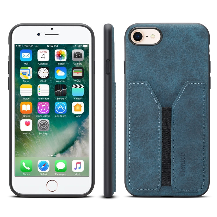 Denior DV Elastic Card PU Back Cover Phone Case, For iPhone 11 Pro, For iPhone 11 Pro Max, For iPhone X / XS, For iPhone XR, For iPhone XS Max, For iPhone SE 2022 / SE 2020 / 7 / 8