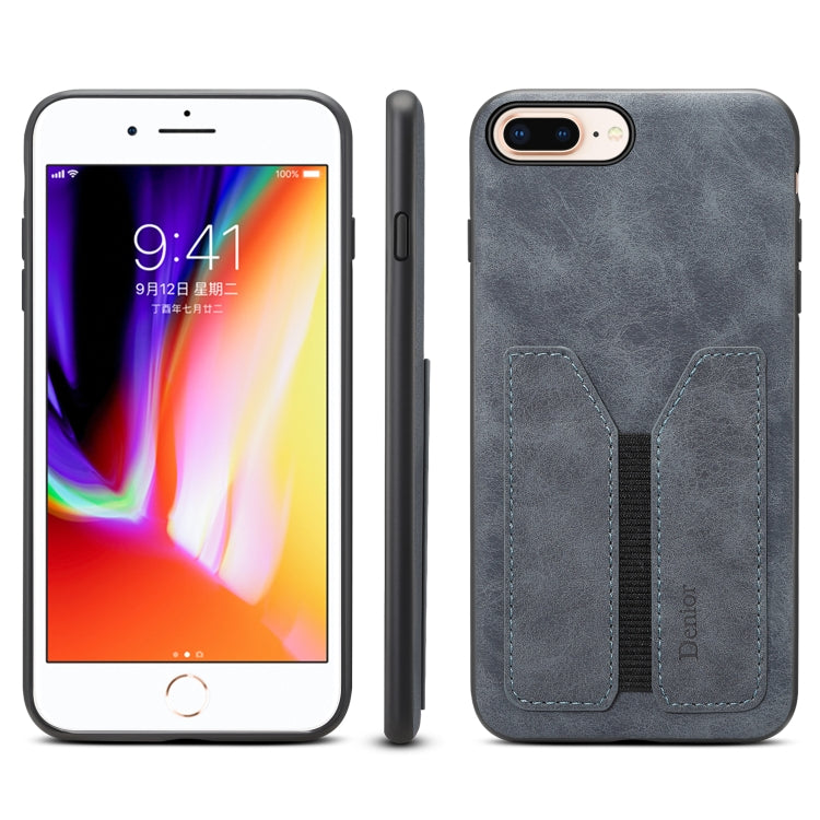 Denior DV Elastic Card PU Back Cover Phone Case, For iPhone 7 Plus / 8 Plus