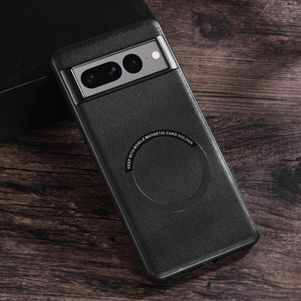Magsafe Magnetic Ring Leather Texture Phone Case, For Google Pixel 6, For Google Pixel 6 Pro, For Google Pixel 7, For Google Pixel 7 Pro